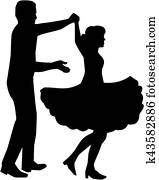 Square dance silhouette Square dance silhouette