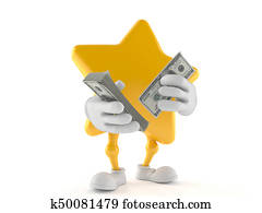 Star character counting money