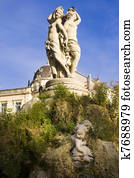 Trois Graces Fontain in Montpellier