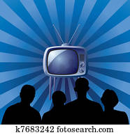 οικογένεια, αγρυπνία, retro, tv αναθέτω