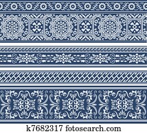 אומנותי, גבול, seamless, תבנית