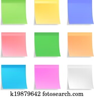 Collection of vector sticky notes