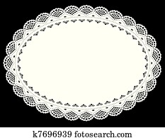 Lace Doily Placemat, White Lace Doily Placemat, White