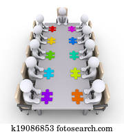Meeting of businessmen to find the solution Meeting of businessmen to find the solution