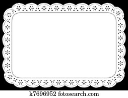 Place Mat, White Eyelet Lace Place Mat, White Eyelet Lace
