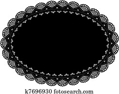 spitze, doily, placemat,, schwarz spitze, doily, placemat,, schwarz