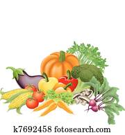 Tasty vegetables illustration