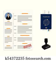 Visa approved vector