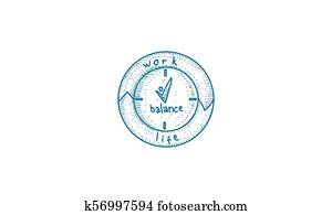 Work Life Balance Template Vector