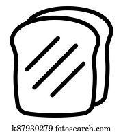 לחם לבן, icon,, תאר, סיגנון