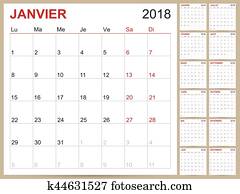 calendario, 2018