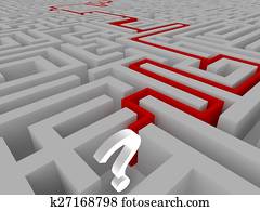 Resolution of a maze Resolution of a maze