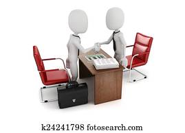 3d man, business meeting, job interview 3d man, business meeting, job interview