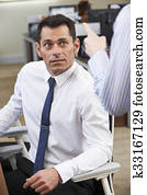 Businessman Being Shouted At By Female Colleague