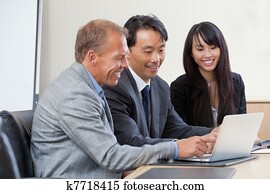 businesspeople, arbeiten, laptop