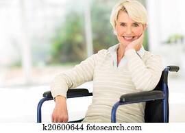 disabled senior woman