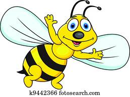 Funny bee cartoon