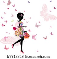 girl with a flower shop in girl with a flower shop in