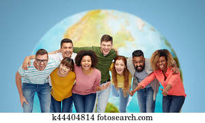 international group of happy smiling people international group of happy smiling people