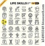 Life skills concept icons Life skills concept icons