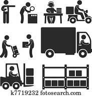 Logistic Warehouse Delivery Icon