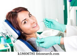 Smiling woman at dentist Smiling woman at dentist