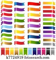 Color Set Web Ribbons Color Set Web Ribbons