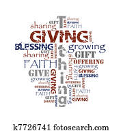 dar, e, tithing, fundo