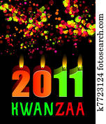 kwanzaa, velas, relampago, ligado, a, experiência preta