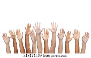 mãos humanas, mãos acenando