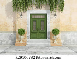 Outdoor entrance of a country house Outdoor entrance of a country house