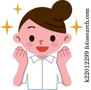 Young nurse who rejoice 