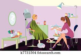Beauty salon client is getting pedicure Beauty salon client is getting pedicure