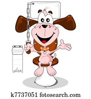 Cartoon dog house trained Cartoon dog house trained