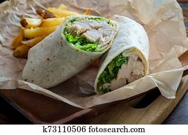 Chicken Caesar Wrap Sandwich