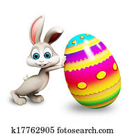 Easter bunny with egg Easter bunny with egg