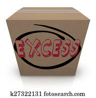 eccesso, cartone parola, scatola, overstock, troppo, fornitura, inventario