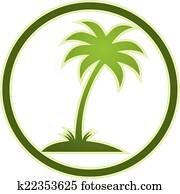 Palm tree icon. Palm tree icon.