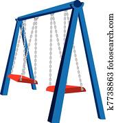 Playground Swing Illustration Playground Swing Illustration