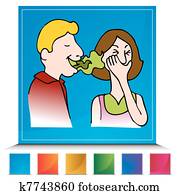 口臭 クリップアート 切り張り イラスト 絵画 集 K Fotosearch