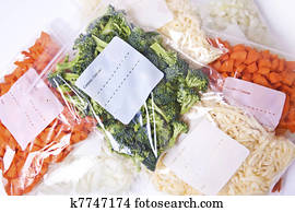 Chopped Vegetables and Cheese in Freezer Bags Chopped Vegetables and Cheese in Freezer Bags