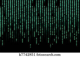 Green digital binary code background - matrix technology future Green digital binary code background - matrix technology future