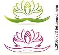 lotusblüte, logo, vektor lotusblüte, logo, vektor