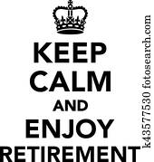 mantenha, pacata, e, apreciar, aposentadoria