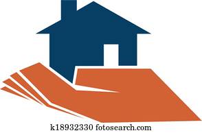 Person holding a house in their hand