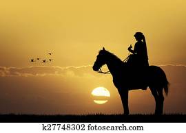 rider on horseback rider on horseback