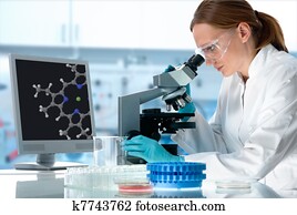 Scientist working at the laboratory