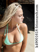 bikini blond on the beach bikini blond on the beach