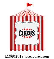 Circus tent, poster background Circus tent, poster background