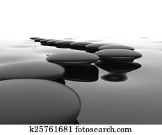 stones in a water